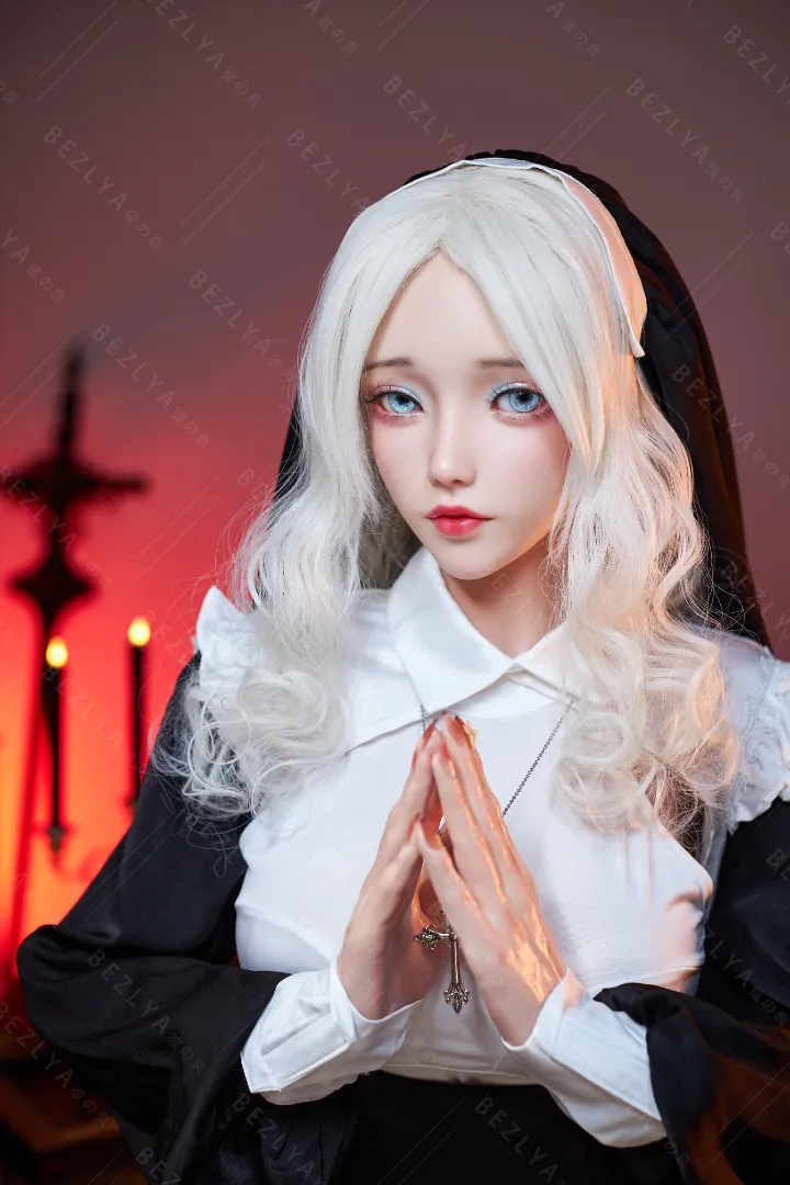 155cm (5ft1) Eカップ 軽量 シリコン ラブドール, 可動式顎 ヘッド Cyrtanthera